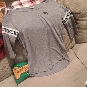 Euc pink victorias secret 3/4 shirt